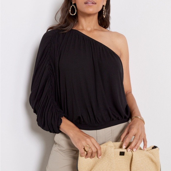 EVEREVE LNA Ashra rubbed one shoulder top NWT size XS - Picture 3 of 7